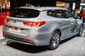 Kia Optima SW plug-in hybrid car showcased at the Paris Motor Show. Paris, France - October 2, 2018