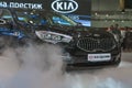 KIA Quoris car model presentation Royalty Free Stock Photo