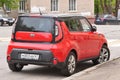 Kia Soul Red in Russia. Royalty Free Stock Photo