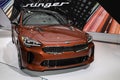 Kia Stinger shown at the New York International Auto Show 2017 Royalty Free Stock Photo