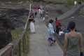 Tourists at Kiama blowhole on Blowhole Point.