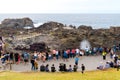 Tourists visiting the blowhole in Kiama, NSW, Australia