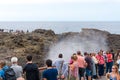 Tourists visiting the blowhole in Kiama, NSW, Australia