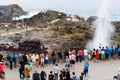 Tourists visiting the blowhole in Kiama, NSW, Australia