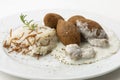 Kibbeh with rice and yogurt, Kibbeh b Laban Royalty Free Stock Photo