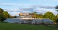 Kibble Palace Victorian glasshouse at Glasgow Botanic Gardens, Scotland UK, photographed at dusk. Royalty Free Stock Photo