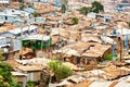 Kibera slum in Nairobi. Kibera is the biggest slum in Africa. Slums in Nairobi, Kenya