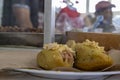 Kibi-pic stuffed with pork and egg, traditional food from Valladolid Mexico