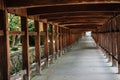 Kibitsu Shrine corridor wooden tunnel in Okayama, Japan