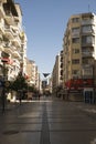 Kibris sehitleri street is empty because of Coronavirus pandemi. People of is izmir is staying home