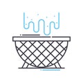 kichen colander line icon, outline symbol, vector illustration, concept sign