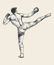 Kick Boxer Royalty Free Stock Photo