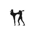 kick boxing Sport Silhouettes Activity, art design