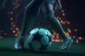 kick competition game soccer goal stadium ball sport foot football. Generative AI.