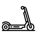 Kick electric scooter icon, outline style Royalty Free Stock Photo