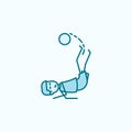 kick kicker field outline icon. Element of soccer player icon. Thin line icon for website design and development, app development
