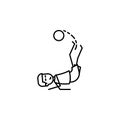 kick kicker icon. Element of soccer player icon for mobile concept and web apps. Thin line kick kicker icon can be used for web an