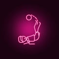 kick kicker icon. Elements of Soccer in action in neon style icons. Simple icon for websites, web design, mobile app, info