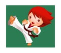 Kick of martial artist Royalty Free Stock Photo