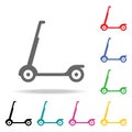 Kick scooter. Element of sport multi colored icon for mobile concept and web apps. Icon for website design and development, app de Royalty Free Stock Photo