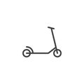 Kick scooter line icon Royalty Free Stock Photo