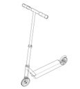 Kick scooter outline. Vector Royalty Free Stock Photo