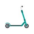 Kick scooter or push bike vehicle vector isolated icon