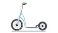 Kick scooter or push bike vehicle vector isolated icon