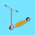 Kick scooter transport isometric vector