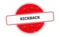 kickback stamp on white Royalty Free Stock Photo