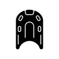 Kickboard black glyph icon