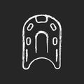 Kickboard chalk white icon on dark background