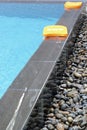 Kickboard in the swimming pool. Royalty Free Stock Photo