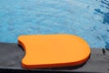 Kickboard in the swimming pool. Royalty Free Stock Photo