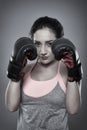 Kickboxer girl Royalty Free Stock Photo