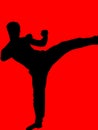 Kickboxer - red Royalty Free Stock Photo