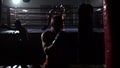 Kickboxers preparing for competitions . Slow motion