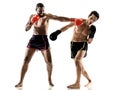 Kickboxing kickboxer boxing men isolated