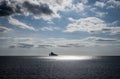 Kicker rock in the distance - San Cristobal, Galapagos, Ecuador Royalty Free Stock Photo