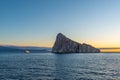 Kicker Rock Sunset With Cruise Ship, Galapagos, Ecuador