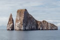 Kicker Rock or roca leon dormido sticking out of the ocean, San Cristobal, Galapagos Royalty Free Stock Photo