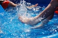 Kicking in Pool Royalty Free Stock Photo