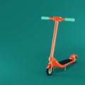 Kickscooter on dark green background Royalty Free Stock Photo