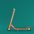 Kickscooter on dark green background Royalty Free Stock Photo