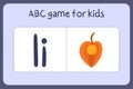 Kid alphabet mini games in cartoon style with letter I - inca berries.