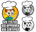 Kid Approved Icon version Chef Royalty Free Stock Photo