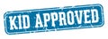 kid approved rectangular sign. kid approved stamp Royalty Free Stock Photo