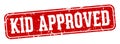 kid approved rectangular sign. kid approved stamp Royalty Free Stock Photo