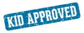 kid approved rectangular sign. kid approved stamp Royalty Free Stock Photo