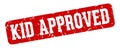 kid approved rectangular sign. kid approved stamp Royalty Free Stock Photo